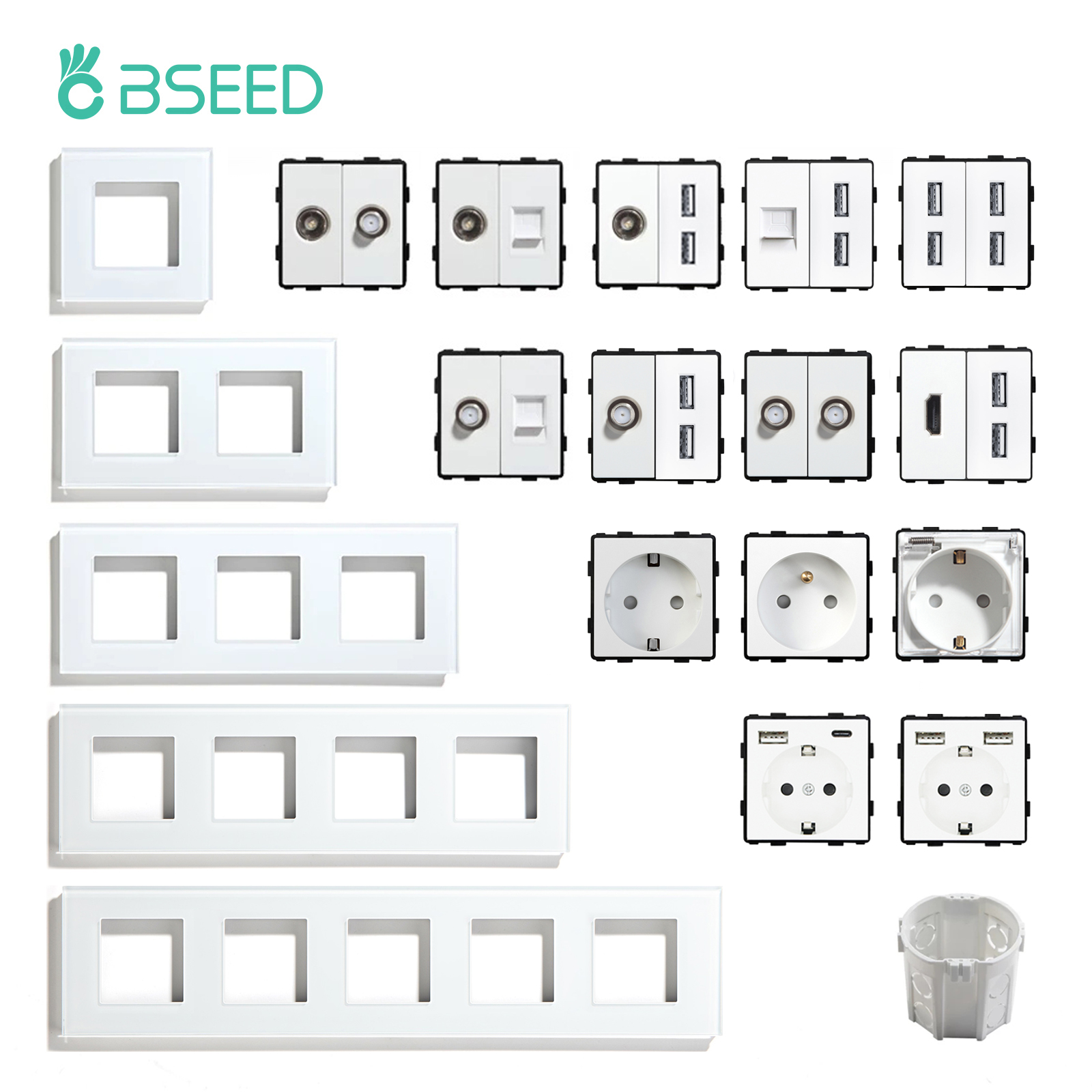 BSEED EU Standard Wall Socket  – Home Automation Panel Diy Bewertung und Preis