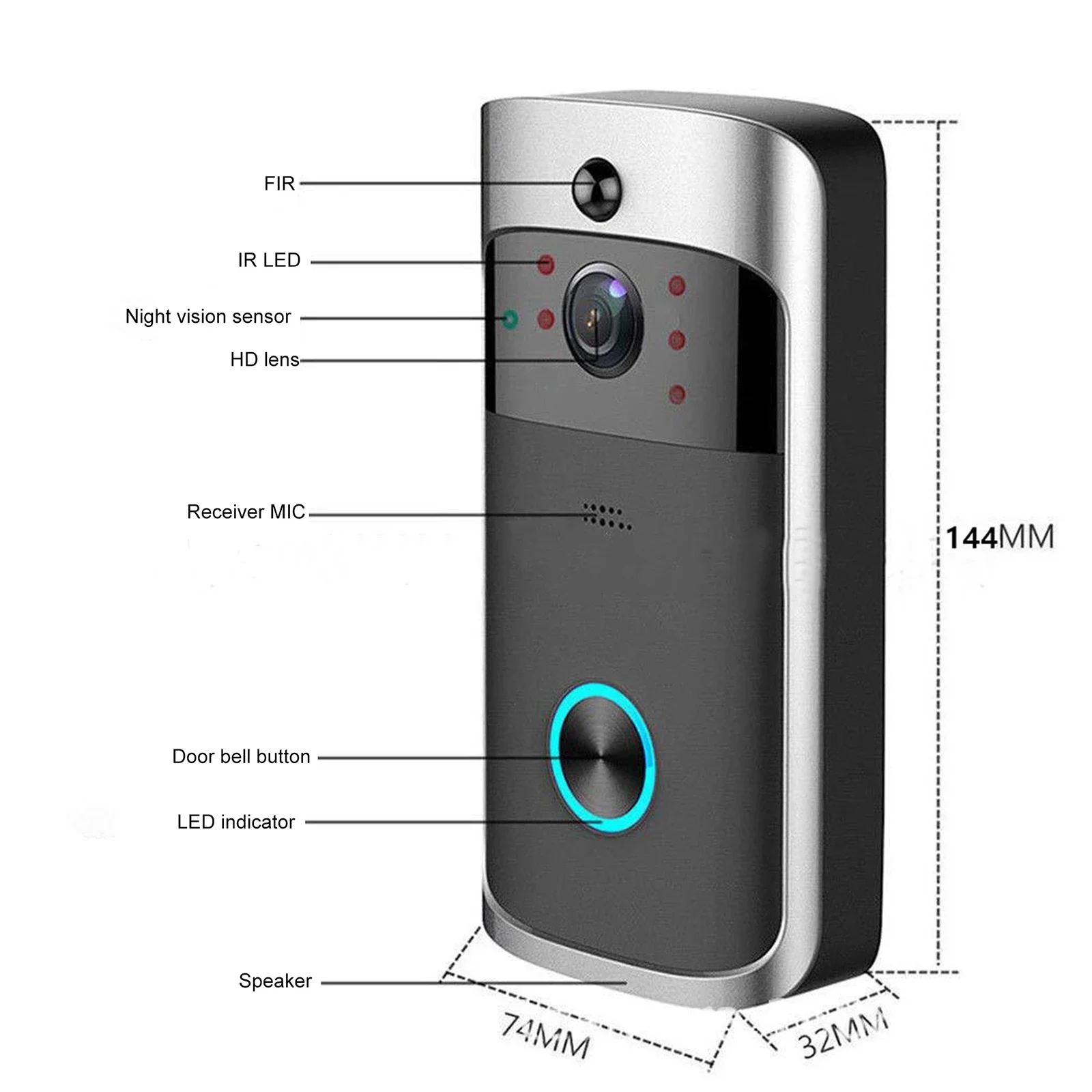2026 NEW V5 Video Door Bell Wi – Smart Doorbell Wired Bewertung und Preis