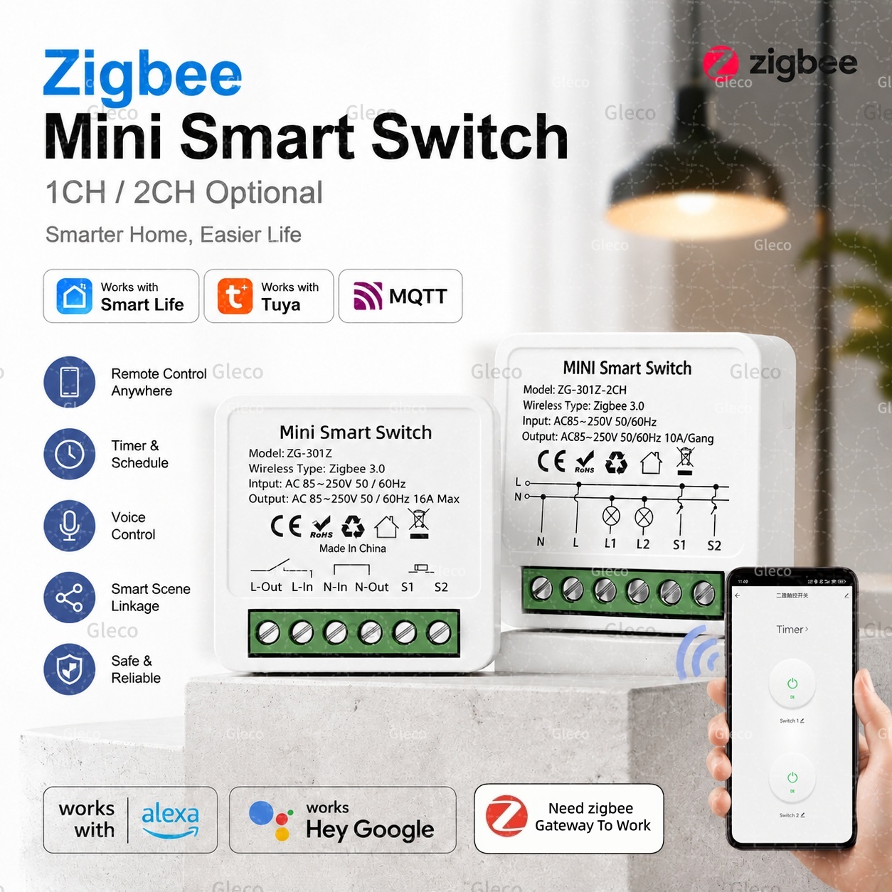 Zigbee Tuya Smart Switch Smart – Home Automation Diy Bewertung und Preis
