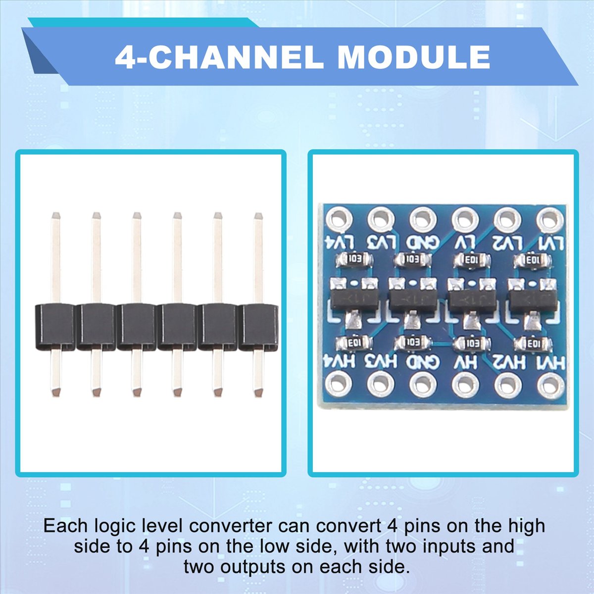 AT42 10Pcs 4 Channel IIC Logic – Level Shifter 3.3V Bewertung und Preis