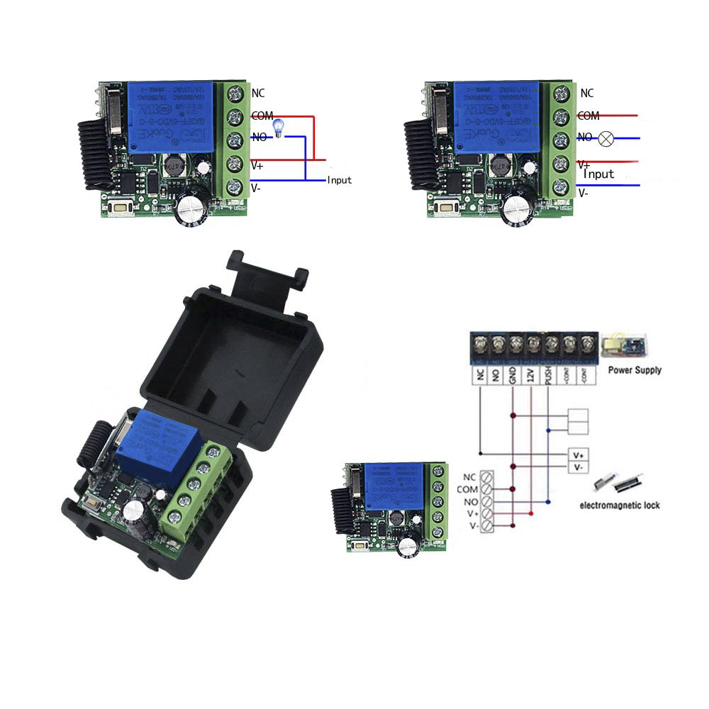 10A Relay Receiver Module DC 1 – 433Mhz Receiver Module Bewertung und Preis