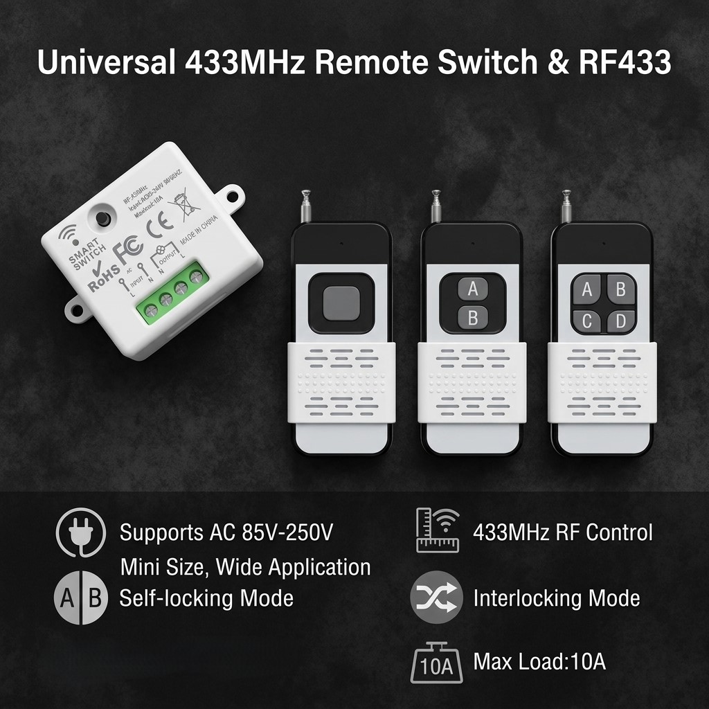 220V 1CH Wireless Remote Contr – 433Mhz Receiver Module Bewertung und Preis