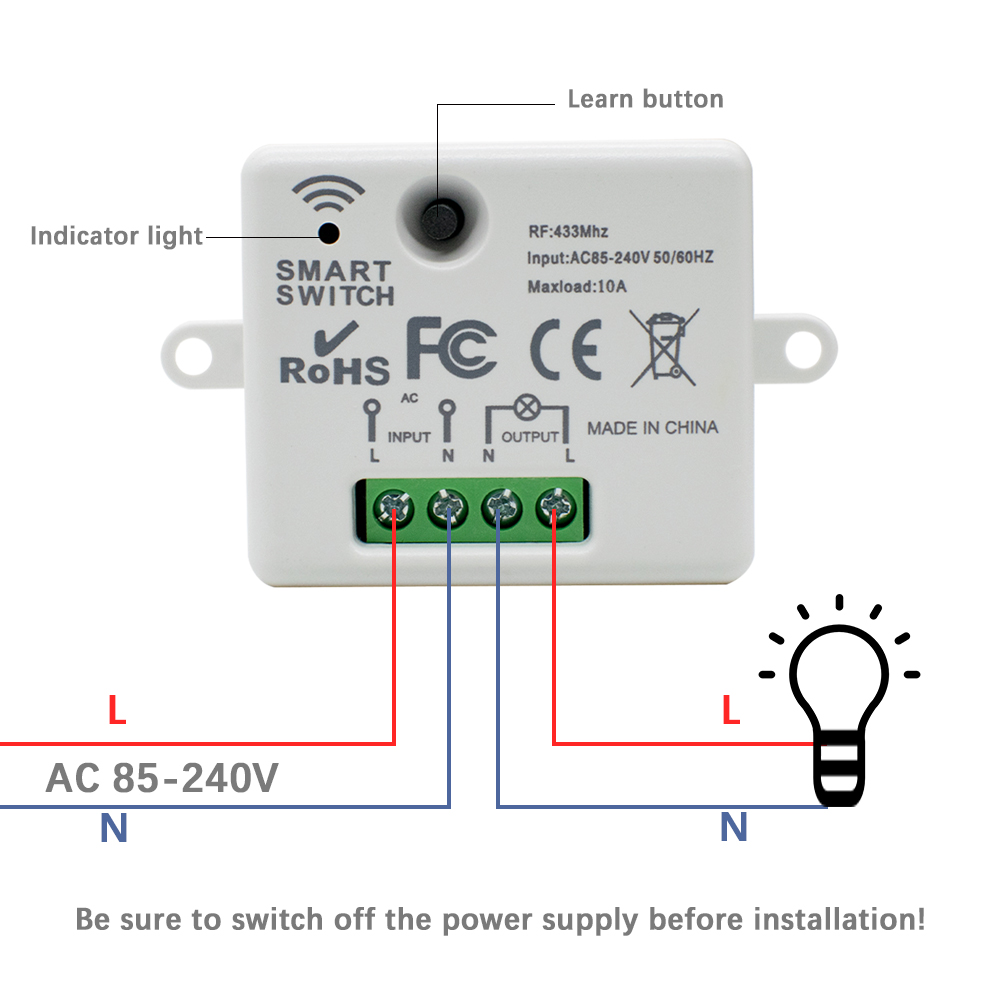 220V 1CH Wireless Remote Contr – 433Mhz Receiver Module Bewertung und Preis